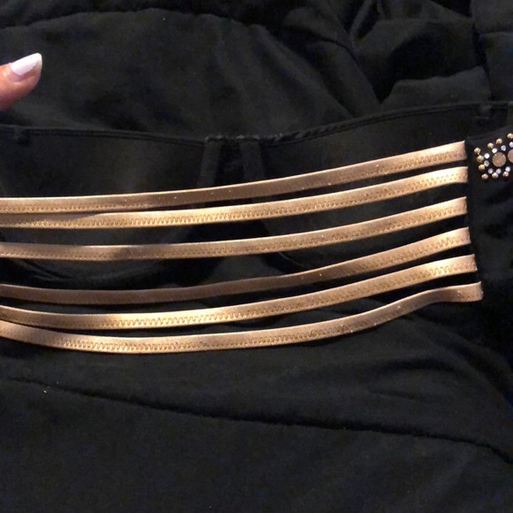 Gold & silver heeled strapless top - Picture 5 of 7